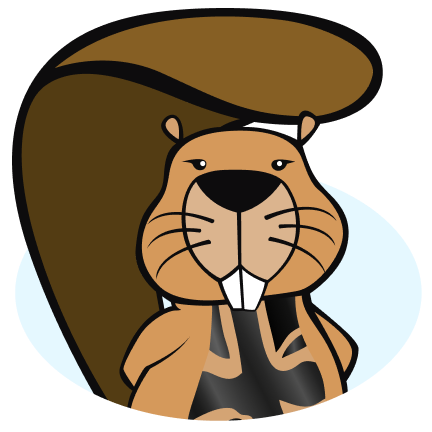Bebras logo - brown beaver