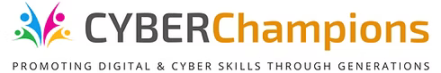 Cyber (black) Champions (yellow) 'Providing digital and cyber skills throughout generations'